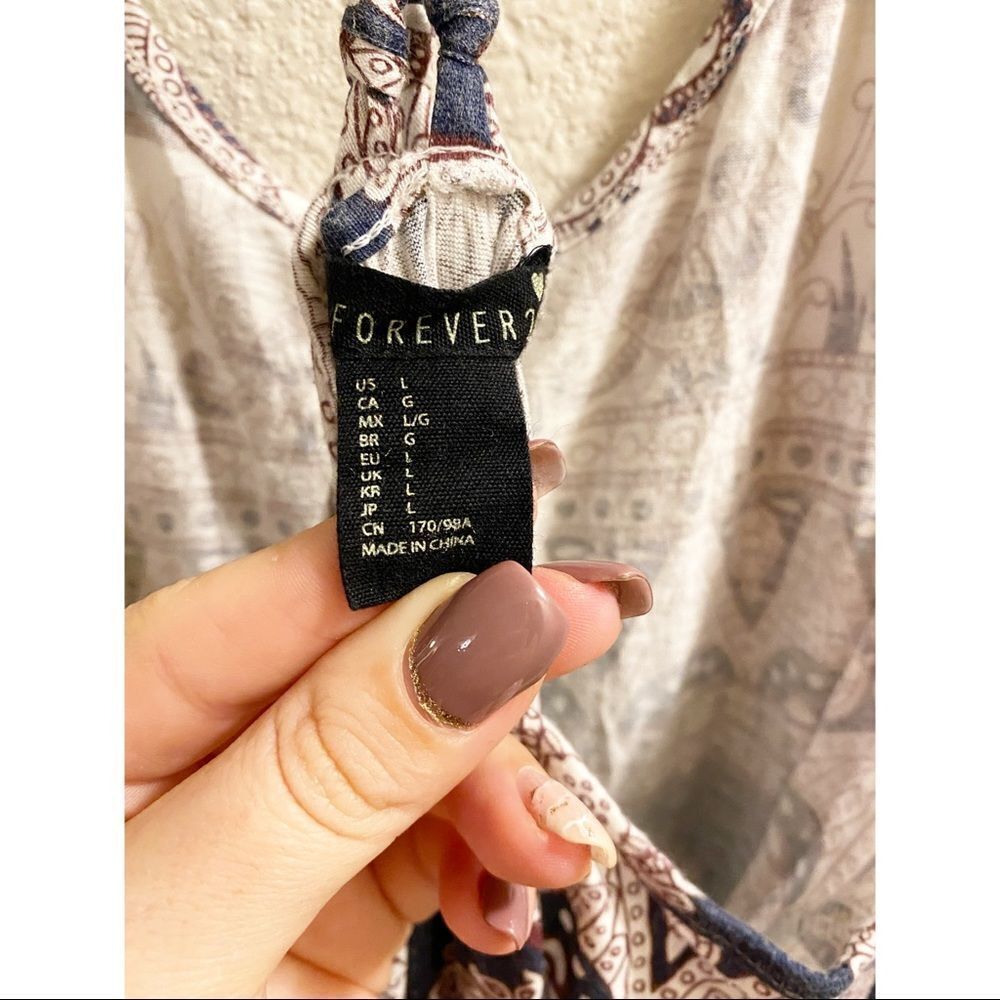 ✨F21 Mixed Pattern Maxi Strap Dress✨ - Picture 6 of 6